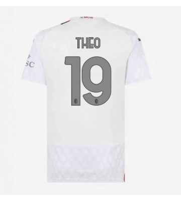 AC Milan Theo Hernandez #19 Koszulka Wyjazdowych Kobiety 2023-24 Krótki Rękaw